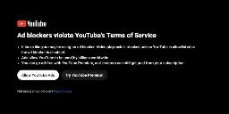 YouTube tries to kill ad blockers in push for ad dollars, Premium subs