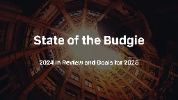 State of the Budgie: 2024 In Review and Goals for 2025